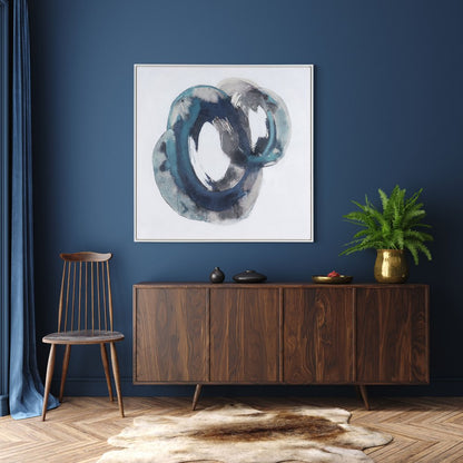 Ripples in Time Hand Painted White Floater Frame Wall Art HomeRoots