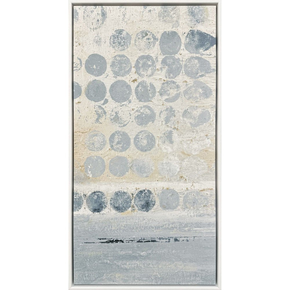 Blue Dots I White Framed Wall Art HomeRoots