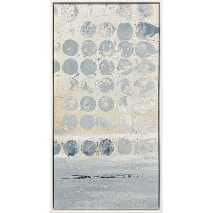 Blue Dots I White Framed Wall Art HomeRoots