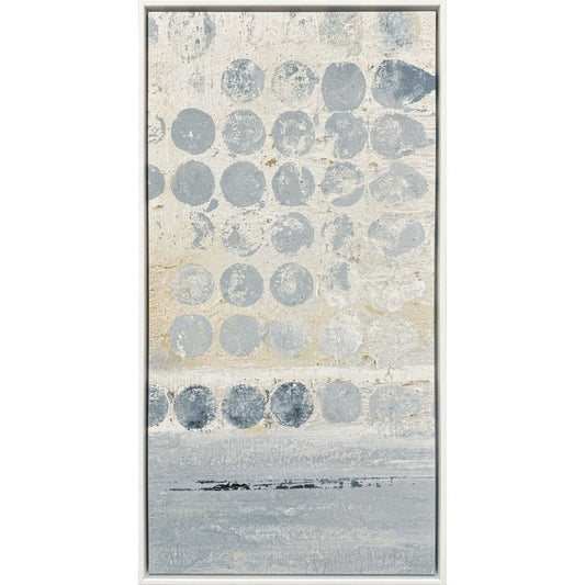 Blue Dots I White Framed Wall Art HomeRoots