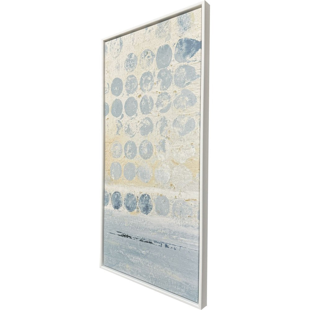 Blue Dots I White Framed Wall Art HomeRoots