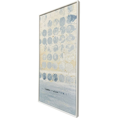 Blue Dots I White Framed Wall Art HomeRoots