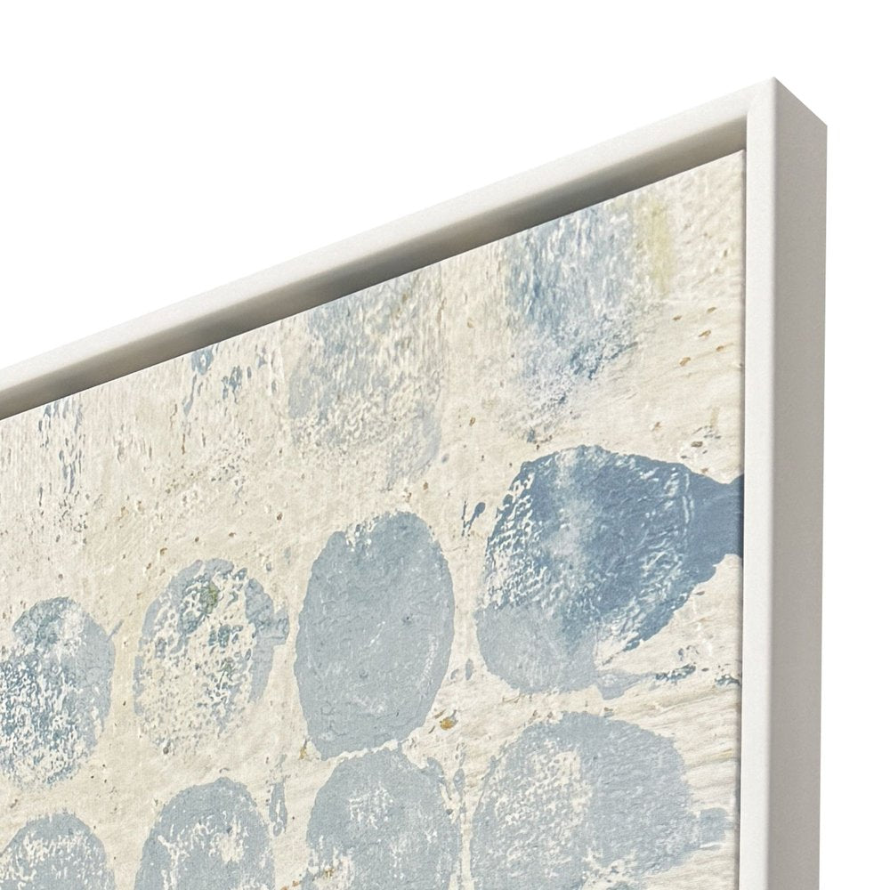 Blue Dots I White Framed Wall Art HomeRoots