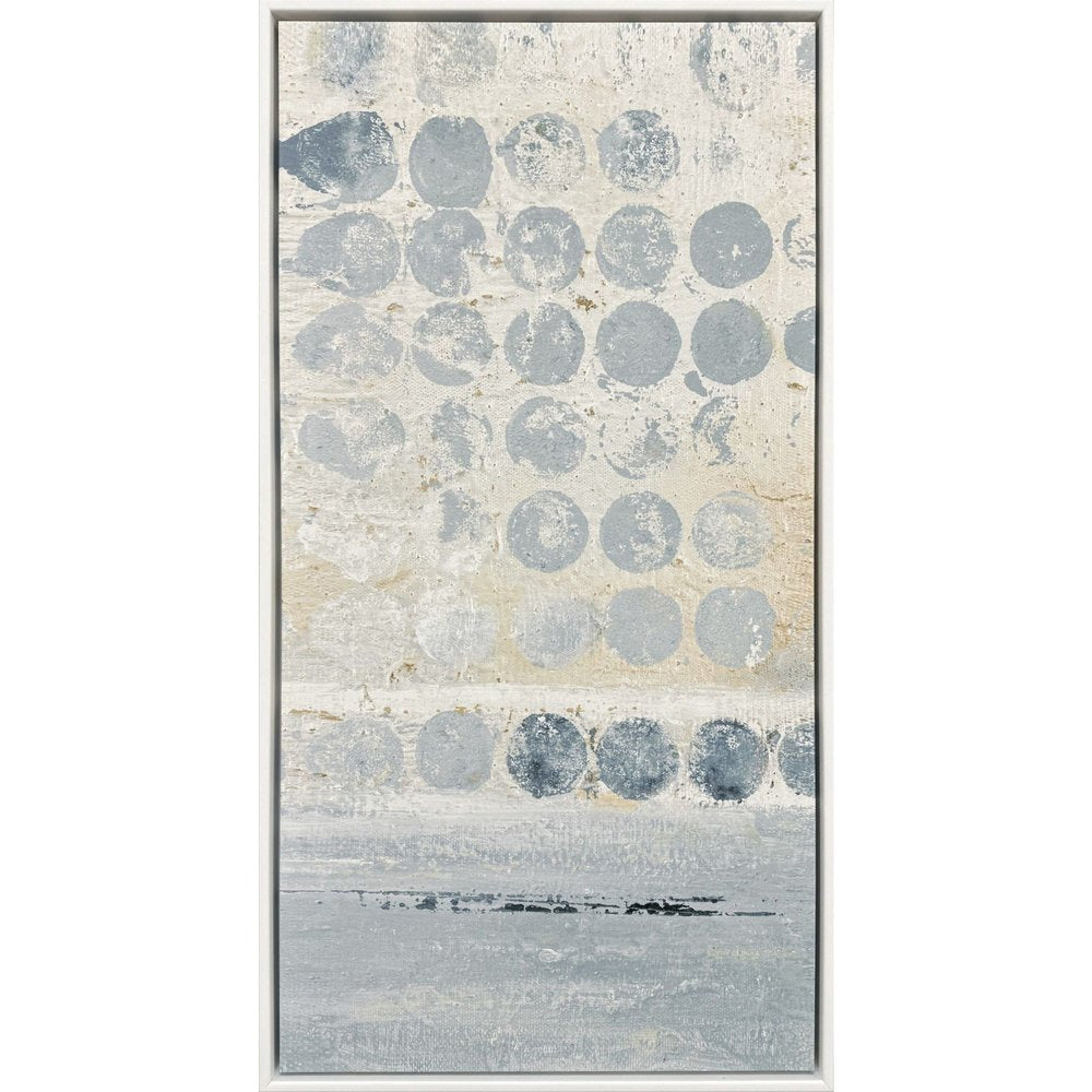 Blue Dots I White Framed Wall Art HomeRoots