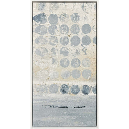 Blue Dots I White Framed Wall Art HomeRoots