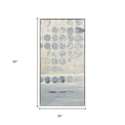 Blue Dots I White Framed Wall Art HomeRoots