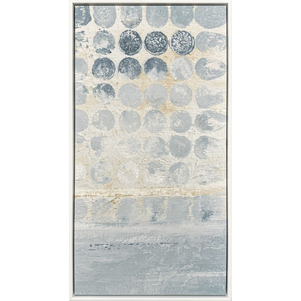 Blue Dots II White Framed Wall Art HomeRoots