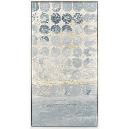Blue Dots II White Framed Wall Art HomeRoots