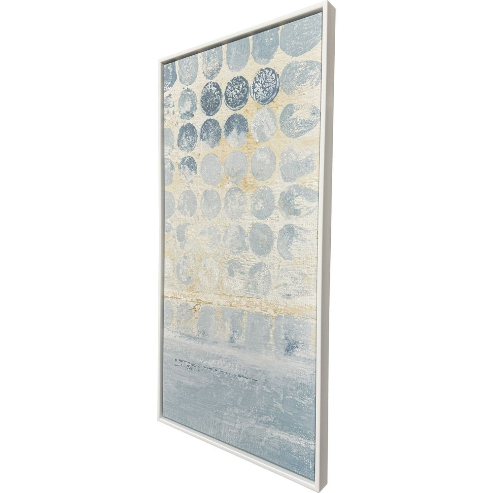 Blue Dots II White Framed Wall Art HomeRoots