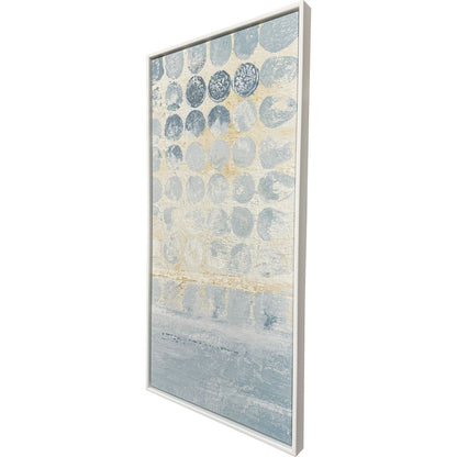 Blue Dots II White Framed Wall Art HomeRoots