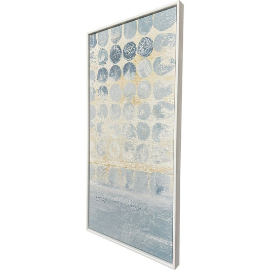 Blue Dots II White Framed Wall Art HomeRoots