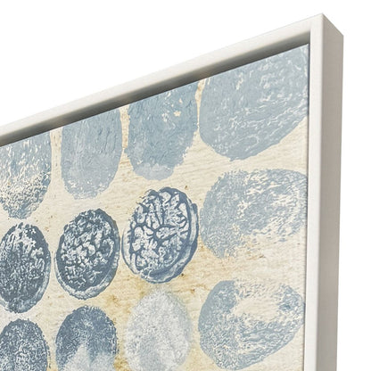 Blue Dots II White Framed Wall Art HomeRoots
