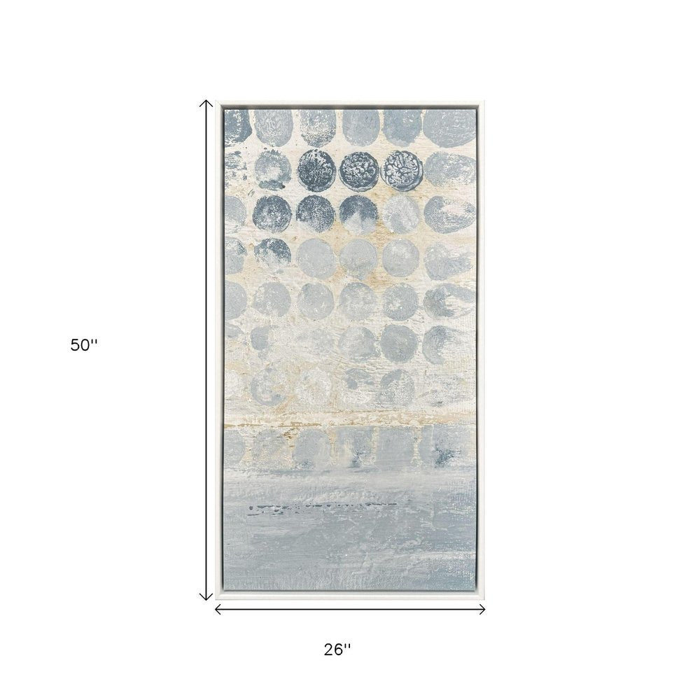 Blue Dots II White Framed Wall Art HomeRoots
