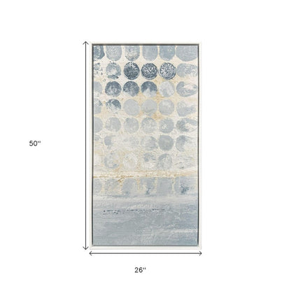 Blue Dots II White Framed Wall Art HomeRoots