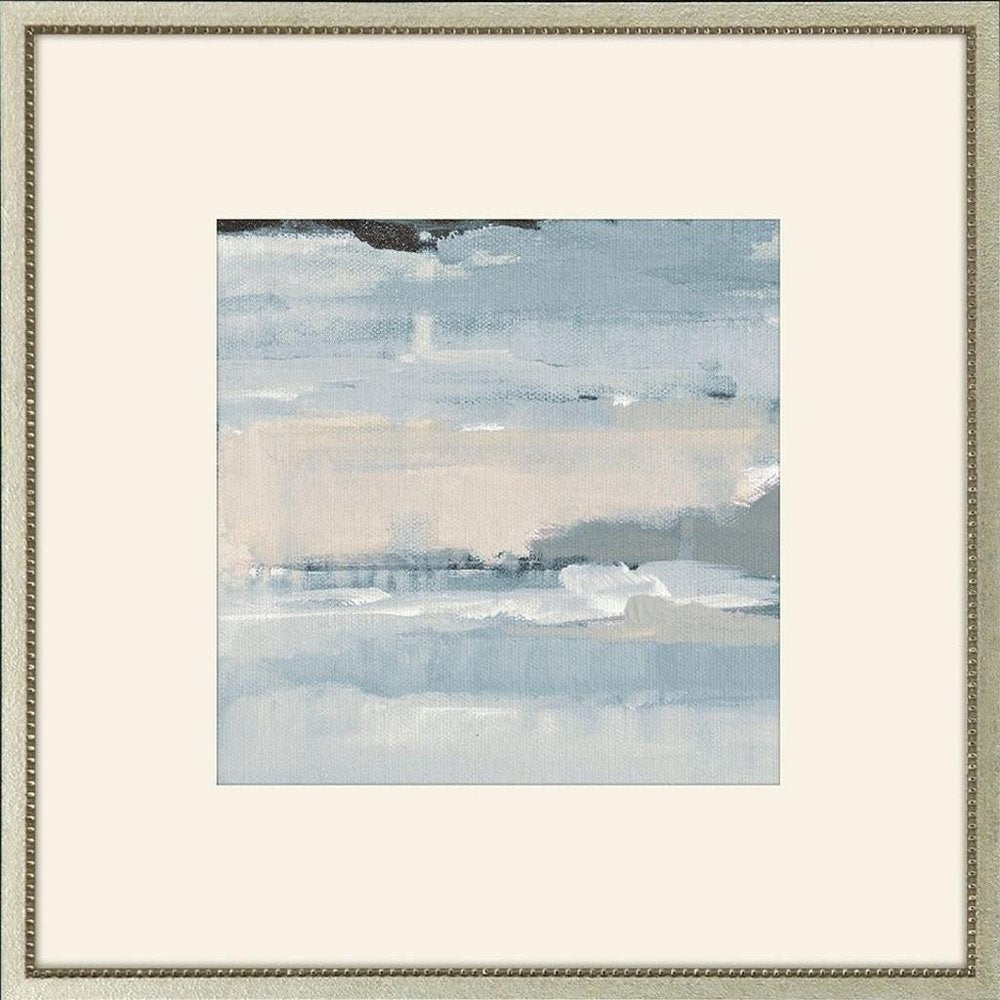 Set Of Four Splendid Blues Silver Framed Wall Art HomeRoots