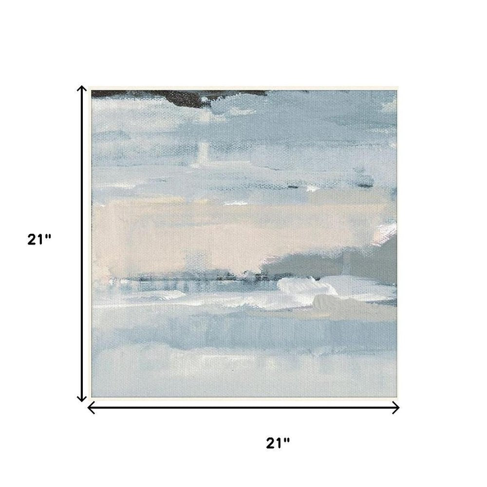 Set Of Four Splendid Blues Silver Framed Wall Art HomeRoots