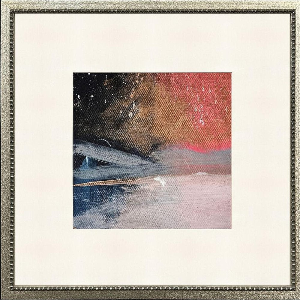 Set Of Four Composition in Copper Silver Framed Wall Art HomeRoots