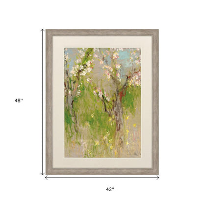 Spring Day Distressed Silver Framed Wall Art
