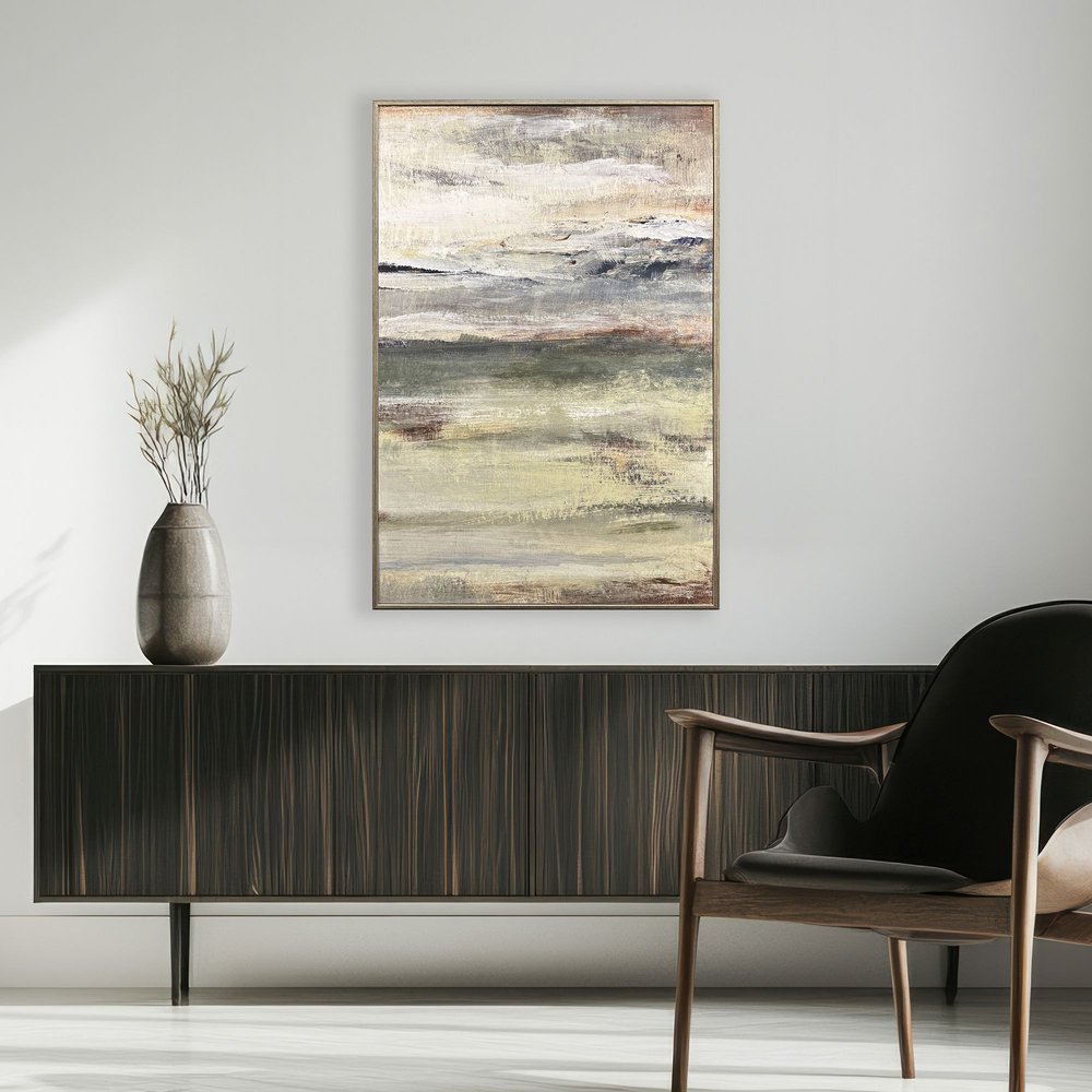 The Land Breathes II Distressed Silver Framed Wall Art
