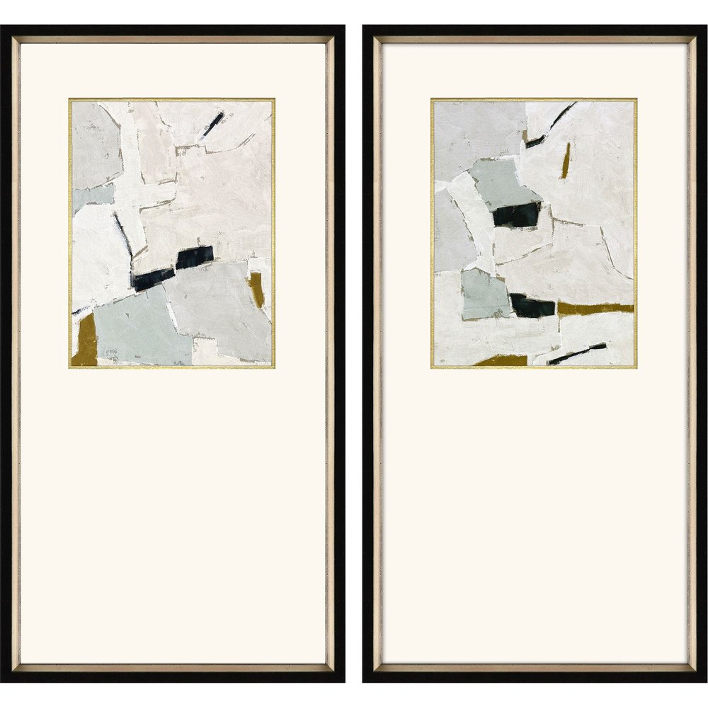 Set Of Two Zen Interactions I Black Framed Wall Art — view 1