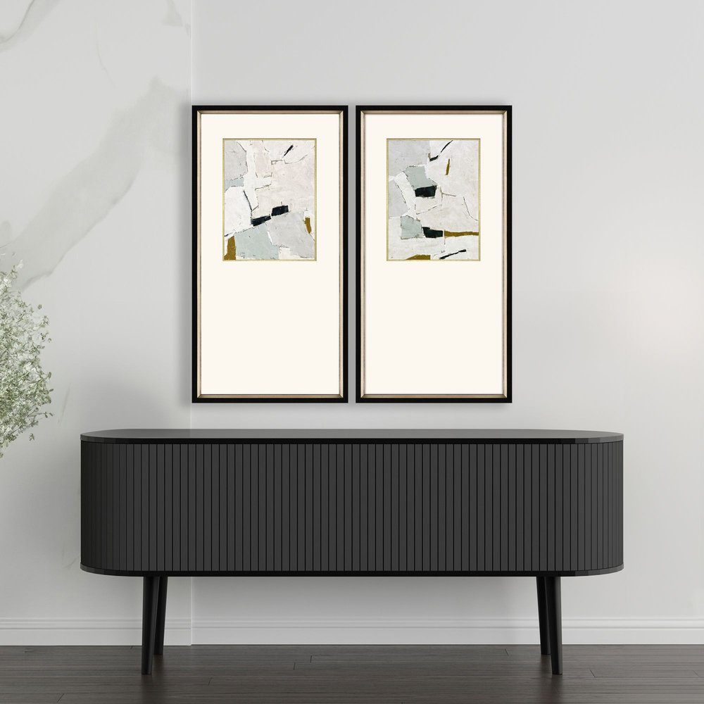 Set Of Two Zen Interactions I Black Framed Wall Art — view 2