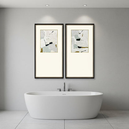 Set Of Two Zen Interactions I Black Framed Wall Art