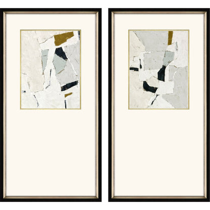 Set Of Two Zen Interactions II Black Framed Wall Art