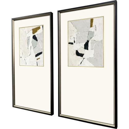 Set Of Two Zen Interactions II Black Framed Wall Art