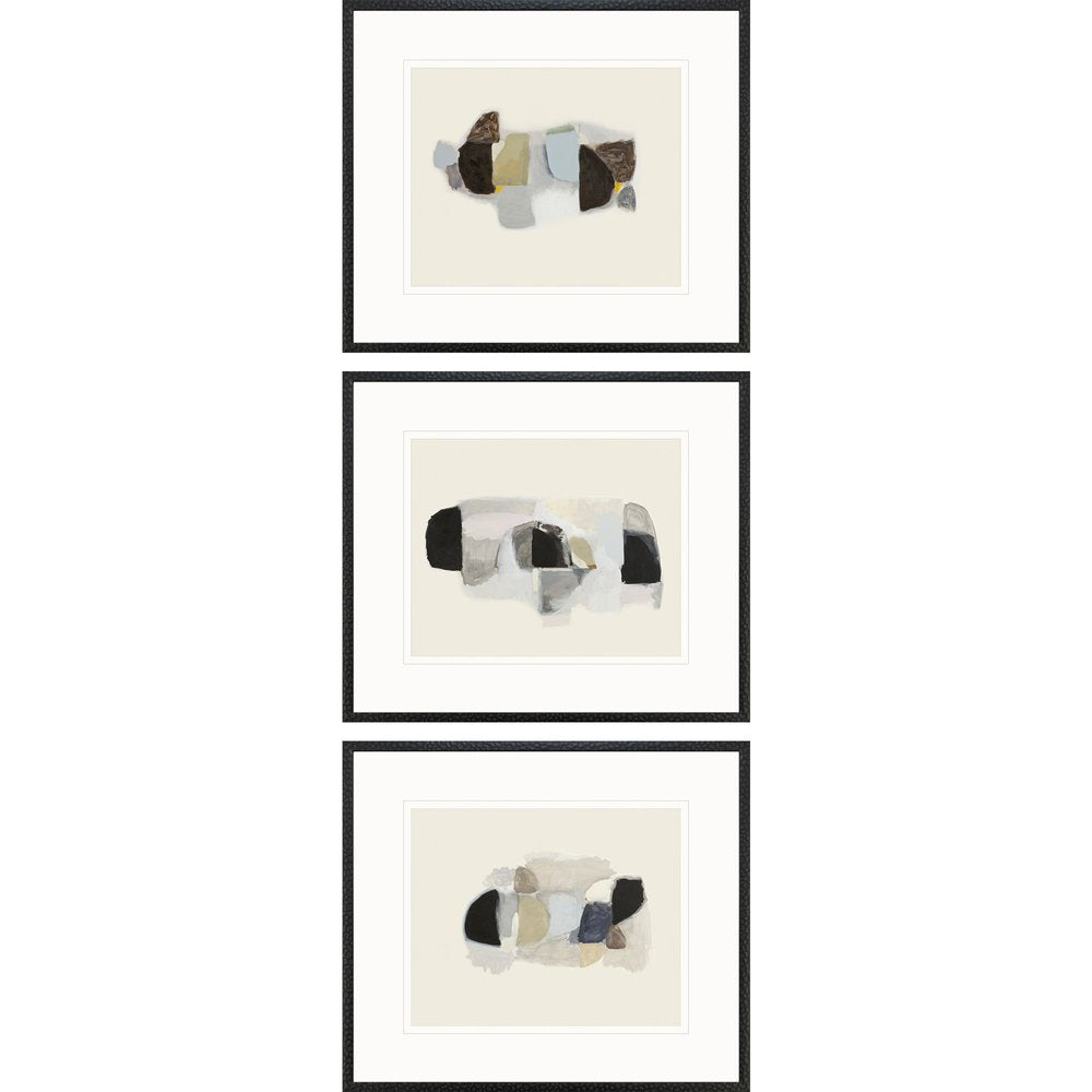 Set Of Three Goudy Sans Black Framed Wall Art — view 1