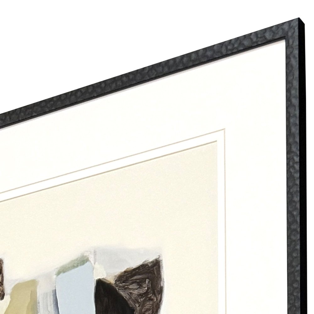 Set Of Three Goudy Sans Black Framed Wall Art