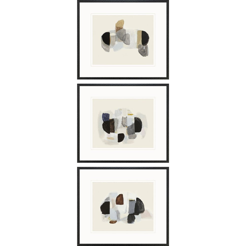 Set Of Three Aitkin Black Framed Wall Art