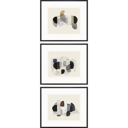 Set Of Three Aitkin Black Framed Wall Art