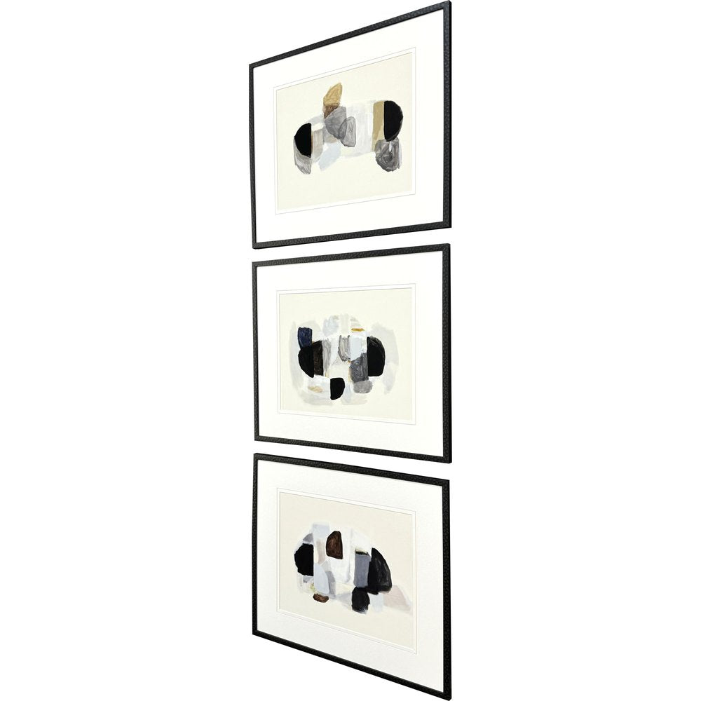 Set Of Three Aitkin Black Framed Wall Art