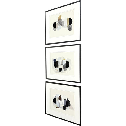 Set Of Three Aitkin Black Framed Wall Art