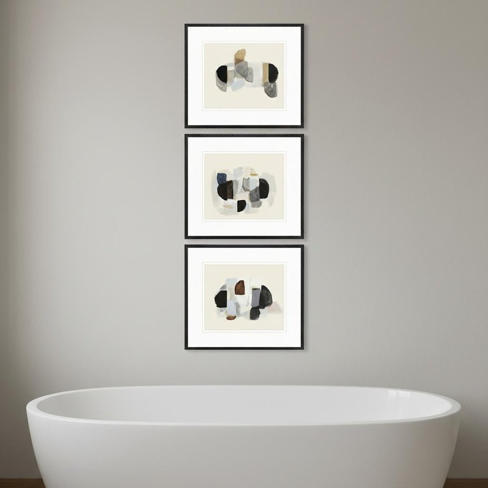 Set Of Three Aitkin Black Framed Wall Art