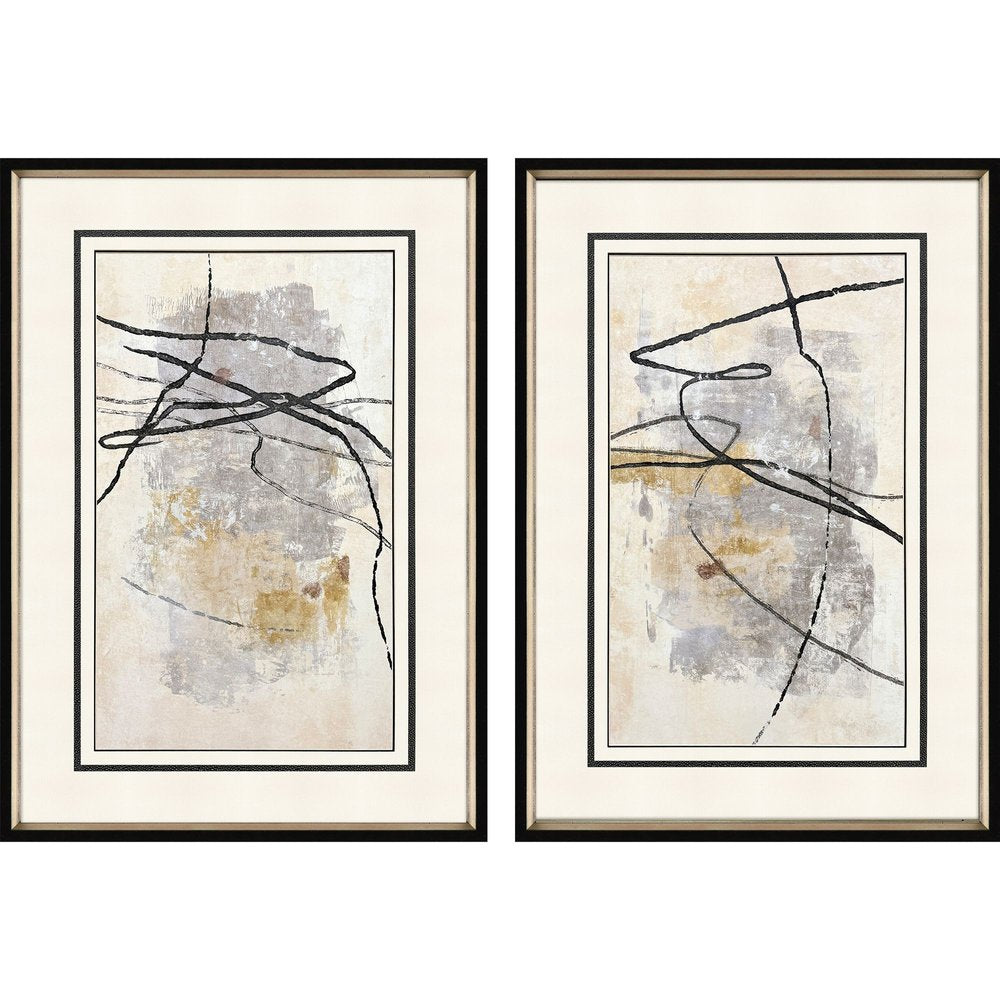Set Of Two Tangle Black Framed Wall Art — view 1