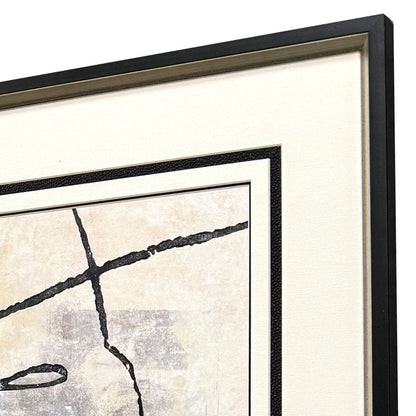 Set Of Two Tangle Black Framed Wall Art