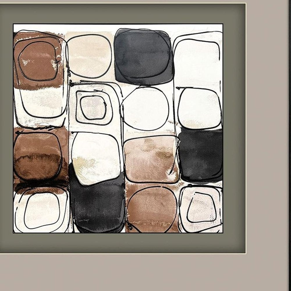 Set Of Two Circular Square Black Framed Wall Art — view 4