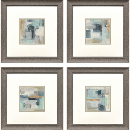 Set Of Four Fern Brook Morning Brown Framed Wall Art