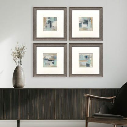 Set Of Four Fern Brook Morning Brown Framed Wall Art