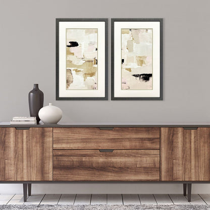 Set Of Two Morning Peace Brown Framed Wall Art