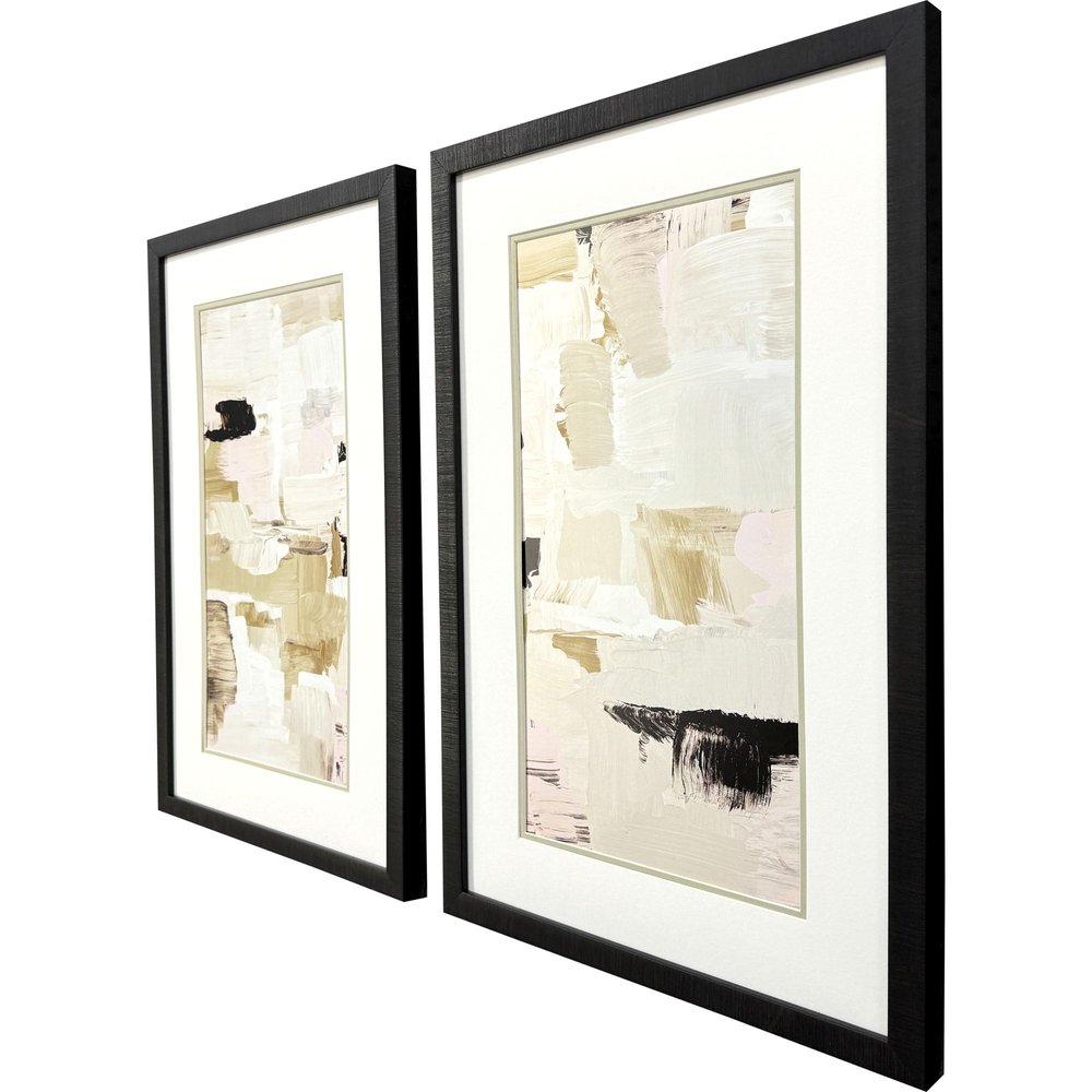 Set Of Two Morning Peace Brown Framed Wall Art