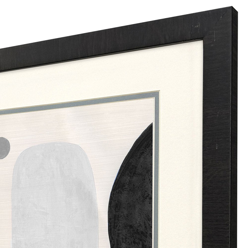 Set Of Two Neutral Stones Brown Framed Wall Art