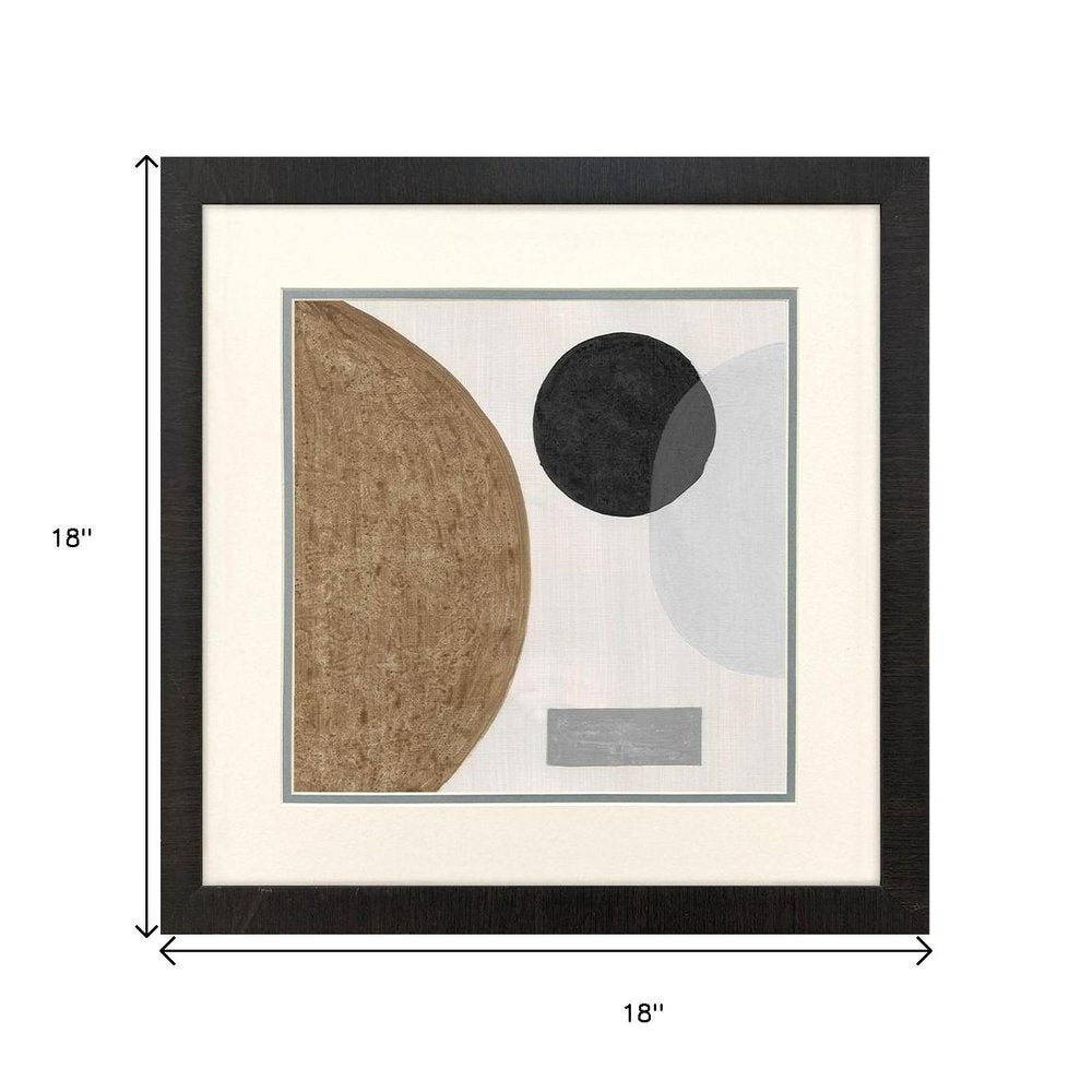 Set Of Two Neutral Stones Brown Framed Wall Art