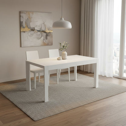 63" White Wood Dining Table HomeRoots