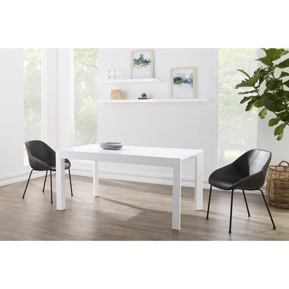 63" White Wood Dining Table HomeRoots