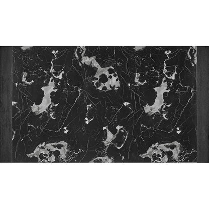 68" Black Faux Marble and Wood Dining Table HomeRoots
