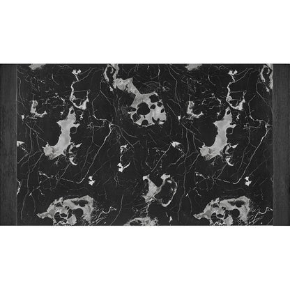 68" Black Faux Marble and Wood Dining Table HomeRoots