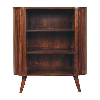 39" Chestnut Solid Wood Three Tier Bookcase HomeRoots