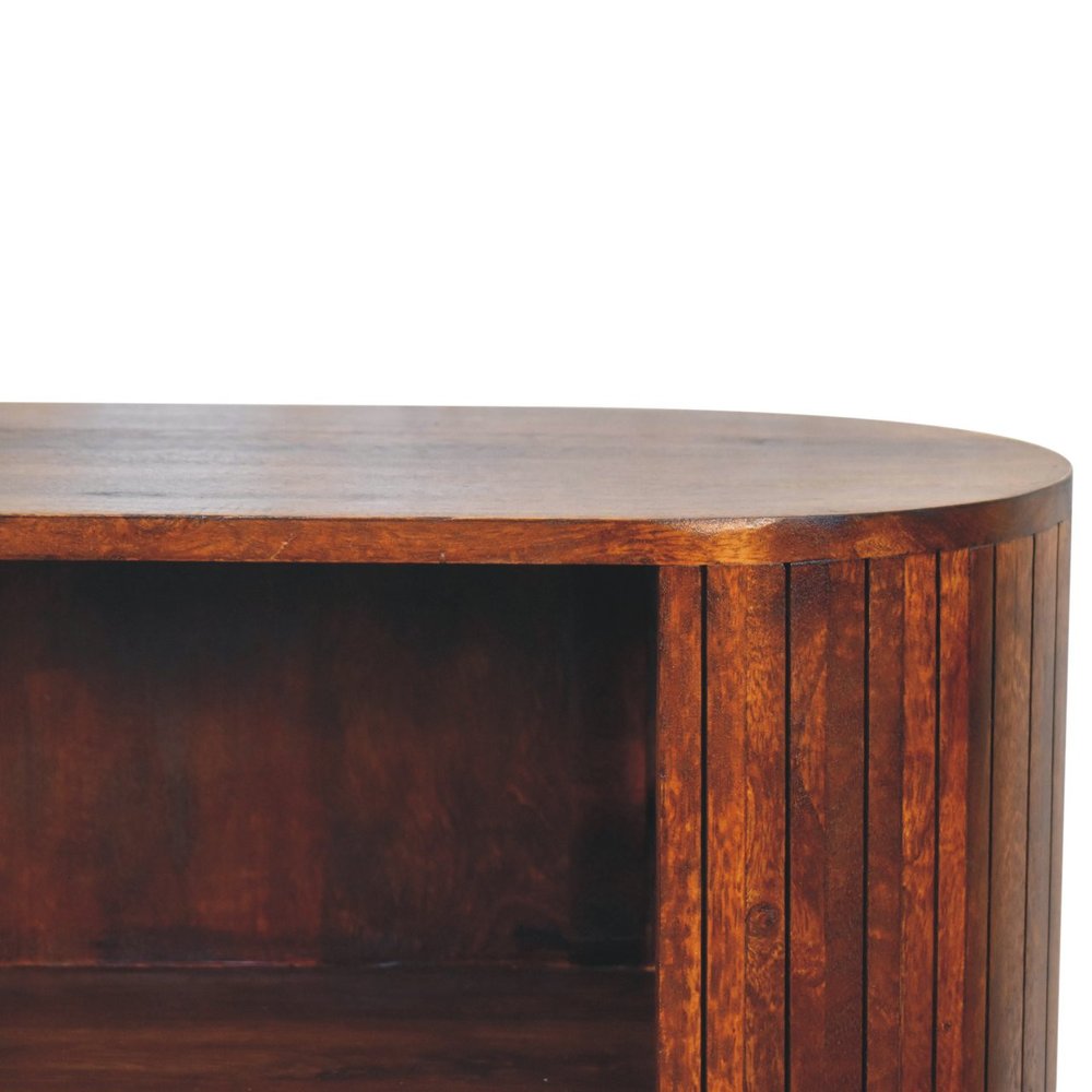 39" Chestnut Solid Wood Three Tier Bookcase HomeRoots